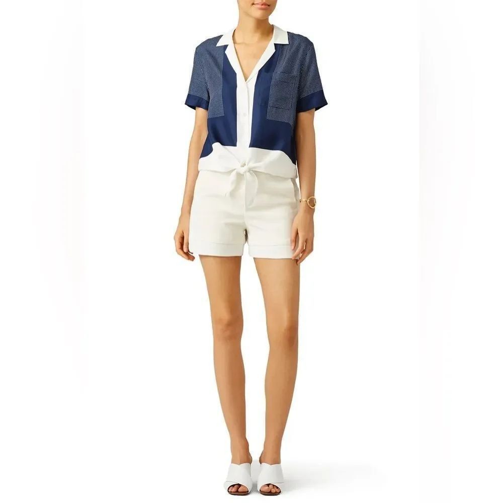 Equipment Silk Keira Front Tie Blouse